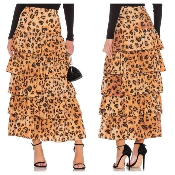 Mara Hoffman Marzia Leopard Skirt Size 4